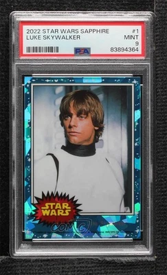 2022 Topps Chrome Sapphire Edition Star Wars Luke Skywalker #1 PSA 9 MINT pn1 - Image 1 of 3