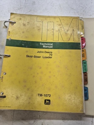 Manual técnico de reparo de minicarregadeira John Deere 70 TM-1072 - Imagem 1 de 4