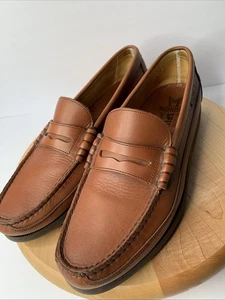 Mocassini Mephisto Cap Vert uomo taglia 10,5 slip on scarpe da barca pelle marrone - Foto 1 di 14