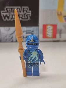 Ninjago NRG Jay with Golden Spear Custom Lego Minifigure Blue Lightning Ninja - Picture 1 of 4
