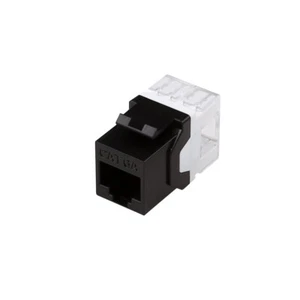 Cat6a Unshielded keystone jack(black) 2/5/10/25 lot - Picture 1 of 4
