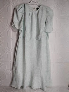 Abito da donna Ann Taylor Flower Bud Flounce Sleath Spring Dew taglia 14 Nuovo con etichette - Foto 1 di 16