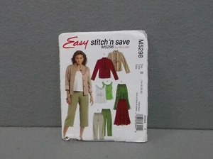 MCCALL'S PATTERN 5298 UNCUT 2000s Size 14-20 CAPRI TANK SKIRT PANTS NEHRU JACKET - Picture 1 of 4