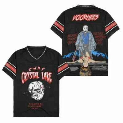 Camiseta de fútbol americano de la película Friday the 13th Voorhees #13 camiseta de Halloween S-3XL Foto 1 de 2