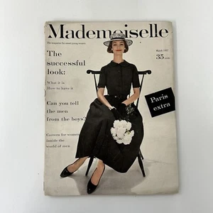 Mademoiselle Magazine March 1957 Paris Extra Neiman-Marcus Ad Classic VTG READ - Picture 1 of 15