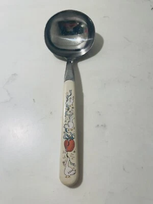 Vintage Cottagecore Ladle Utensil Serving Ducks & Apple Handle Japan - Image 1 of 2
