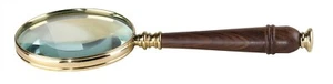 Authentic Models AC099 Library Magnifying Glass Brass with Wood Handle - Imagen 1 de 3