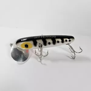 Vintage Fred Arbogast Jitterbug Musky Fishing Lure 3 Treble Hooks Striped - Picture 1 of 11