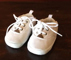 Trimfoot Baby Boys Sneaker Size 3 White Lace-up Canvas - Picture 1 of 7