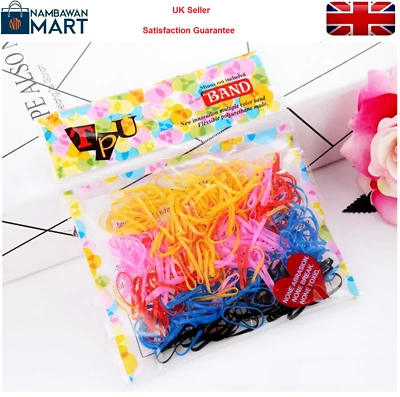 NAMBAWAN 200 x Poly Rubber Hair Elastic Bands Bobbles Cornrow Braiding UK Seller AC1042