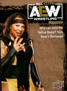 Upper Deck AEW Wrestling 2021 - Gold Parallel #97 Nyla Rose MAG - Imagen 1 de 2