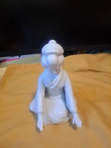 Vintage Porzellan japanische Geisha Dame 8" Figur detailliert geformte Hände etc. - Bild 1 von 12