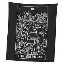The Empress Tarot Card Tapestry (Black & White) - Female Vampire - 60" x 50"