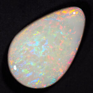 QUALITY RED MULTICOLOR 1.87ct 12x8mm SOLID SEMI CRYSTAL OPAL LIGHTNING RIDGE