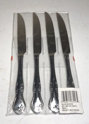 REED & BARTON HERITAGE MINT RoseQueen STAINLESS FLATWARE 4 Piece Setting RB56 - Image 1 of 4