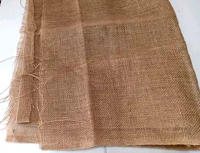 30"x48" Burlap Fabric w/Gold Metallic Thread Highlight - Image 1 of 3