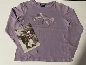 Y2K Vintage 90s Limited Too Girls Graphic Blouse “Blossom Tree Gardens” Sz M/12 - Picture 1 of 11