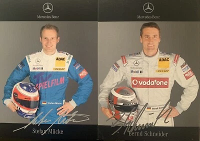 Schneider & Mücke * DTM 2006 * Mercedes-Benz * Repro Autogrammkarten -Doppel * - Bild 1 von 2