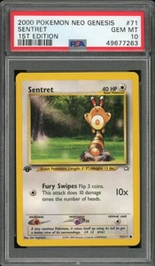 Pokemon Neo Genesis 2000 1a edizione #71 Sentret PSA 10 gemme ottime condizioni - Foto 1 di 2