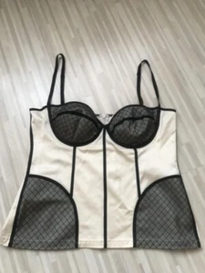 Artificial Silk and Cotton Wolford Black & Peach Corset Size Xl - Picture 1 of 3
