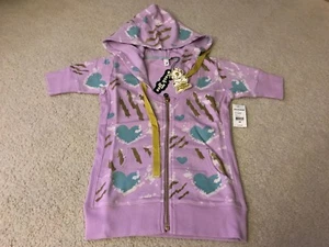 KIDROBOT HUCK GEE SLASHED HOODY HOODIE SMALL S VIOLET WOMANS LIMITED EDITION - Picture 1 of 3