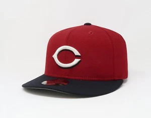 New Era 59Fifty Kids Cap Cincinnati Reds Authentic Wool Red Road Boys Fitted Hat - Picture 1 of 5