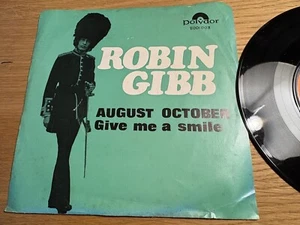 ROBIN GIBB "AUGUST OCTOBER / GIVE ME A SMILE" 1970 POLYDOR RECORDS NCB W.GERMAN - Picture 1 of 24