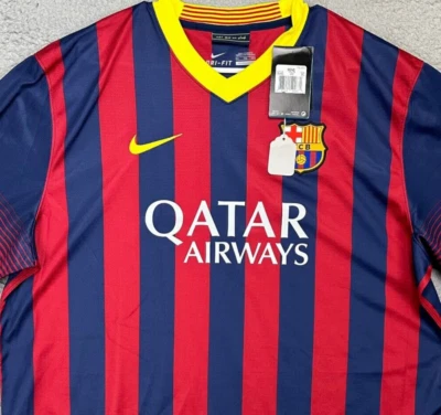 Camiseta de fútbol Nike FCB Barcelona local para hombre 2XL Dri Fit roja azul NUEVA Foto 1 de 4