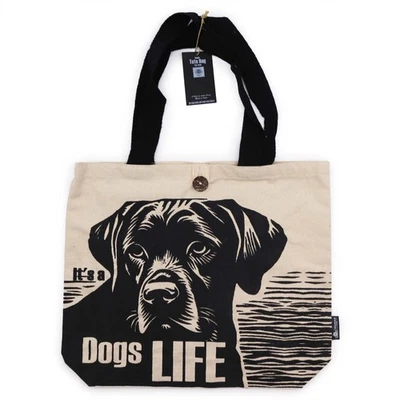 ANCIENT WISDOM Shopper - Iconic klassische Tragetasche -Dogs Life - (36x43x10cm) -100% Cotton