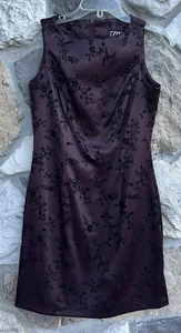 Vintage Y2K City Triangles Whimsigoth Dress Sz S Purple Black Velvet Dark Fairy - Picture 1 of 5