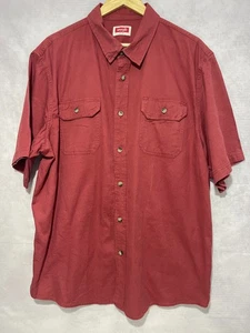 Wrangler Shirt Men's Button Up Short Sleeve Plaid Size XL #528 - Picture 1 of 7