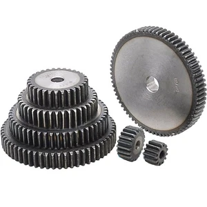 1/1,5 Mod 12-150 Zähne Zahnrad Stirnrad C45 Stahlzahnrad 1M-10mm 1,5M-15mm Dicke - Picture 1 of 180