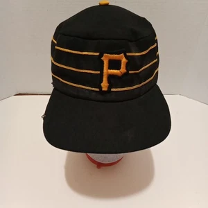 Vintage Pittsburgh Pirates 70's Black Pillbox Hat - United Hatters - Size Large - Picture 1 of 12
