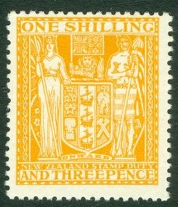 SG F146 New Zealand 1931-40. 1s.3d orange-yellow. Unmounted mint - Picture 1 of 1