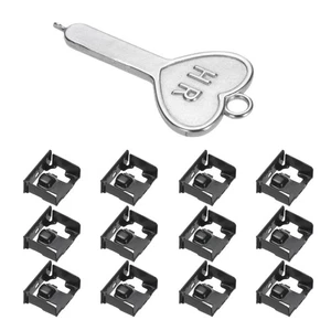 12pcs Bloqueur de Port Verrouillage Port USB/Bloqueur de Poussière Métal avec Clé Codée, Noir - Photo 1 sur 5