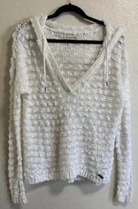 pull à capuche blanc crochet abercrombie & fitch - Photo 1/11