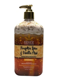Hempz Limited-Edition Pumpkin Spice & Vanilla Chai Herbal Body Moisturizer New - Picture 1 of 2