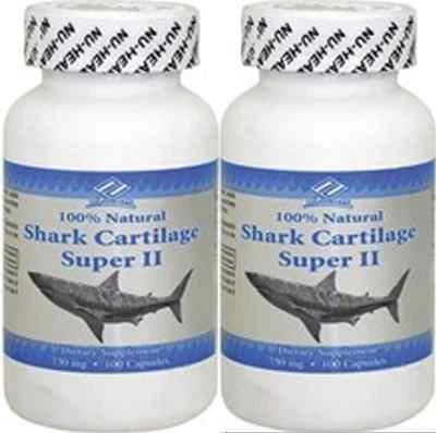 2 botellas %100 Cartílago de Tiburón Natural, 750mg, 100caps x2=200caps Foto 1 de 4