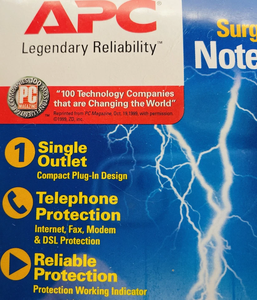 APC Protector Surge Arrest Surge Notebook PNote1 - Image 1 of 4