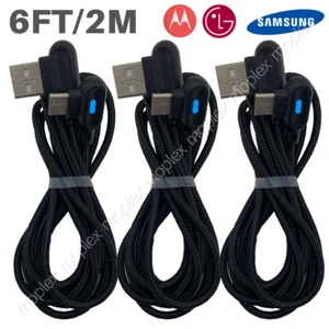 6Ft Type USB-C Fast Charger Cable 90 Degree For Samsung LG Charging Data Cord - Picture 1 of 14
