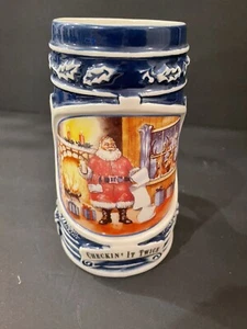 CUI Inc “Checkin' It Twice” First Edition The Christmas Series Beer Stein Santa - Picture 1 of 8