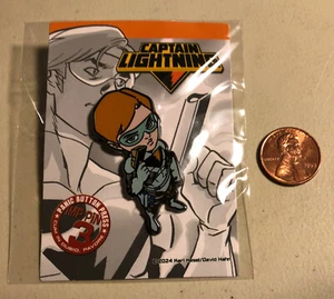 IMPOSSIBLE JONES CAPTAIN LIGHTNING METAL PIN KICKSTARTER EXTRA STRETCH GOAL - Picture 1 of 2