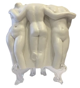 Pocket Art Greek Three Graces Classical Nude Ladies Miniature Statue 3.1H - Picture 1 of 5