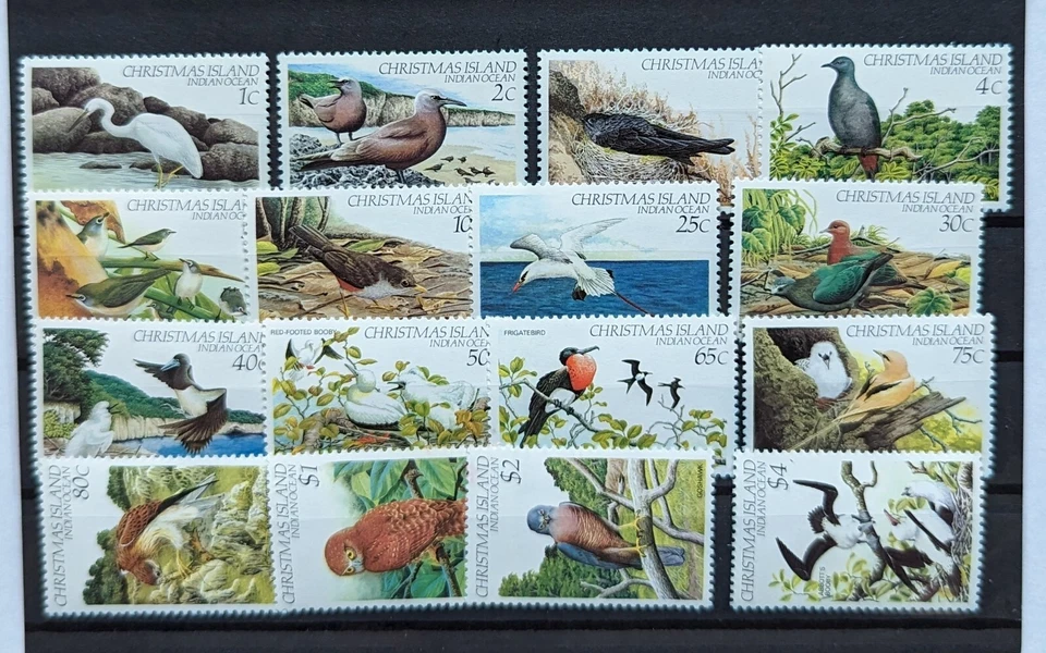 Estampillas de Isla de Navidad 1982-1983 Scott #117-132 MNH CV $23,39 aves Foto 1 de 1