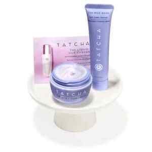 Tatcha Rice Water Skin-Softening Cleanser mini, Dewy Skin Cream, Silk Canvas NEW