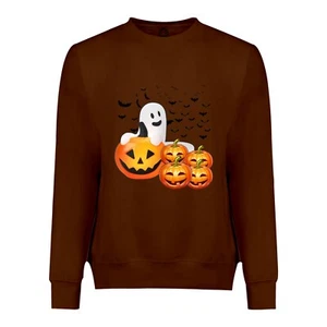 Ghost Halloween Sweatshirt Halloween Party Sweatshirt Halloween Women Sweatshirt - Picture 1 of 7