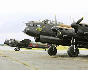 mouse mat of two Lancaster bombers nose art one featuring Thumper from Bamby - Picture 1 of 1