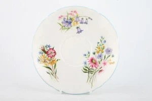 Shelley - Wild Flowers - Blue Edge - Soup Cup Saucer - 141087G - Picture 1 of 1