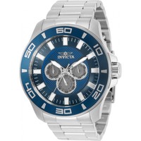 Invicta Men's Watch Pro Diver Day-Date Blue Dial Silver Tone Bracelet 30783