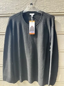 Suéter para mujer Ella Moss manga larga cuello redondo negro talla XXL nuevo con etiquetas - Imagen 1 de 1